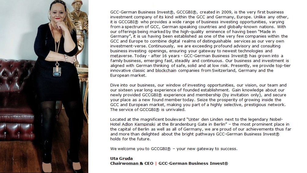 Uta Gruda GCC-German Business Invest®